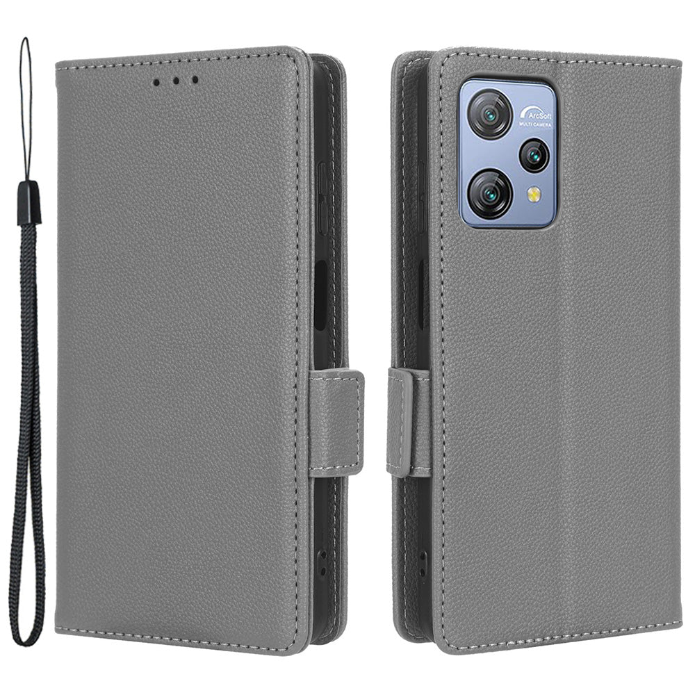 Litchi Texture Leather Case for Blackview A53 / A53 Pro Viewing Stand Phone Wallet Cover
