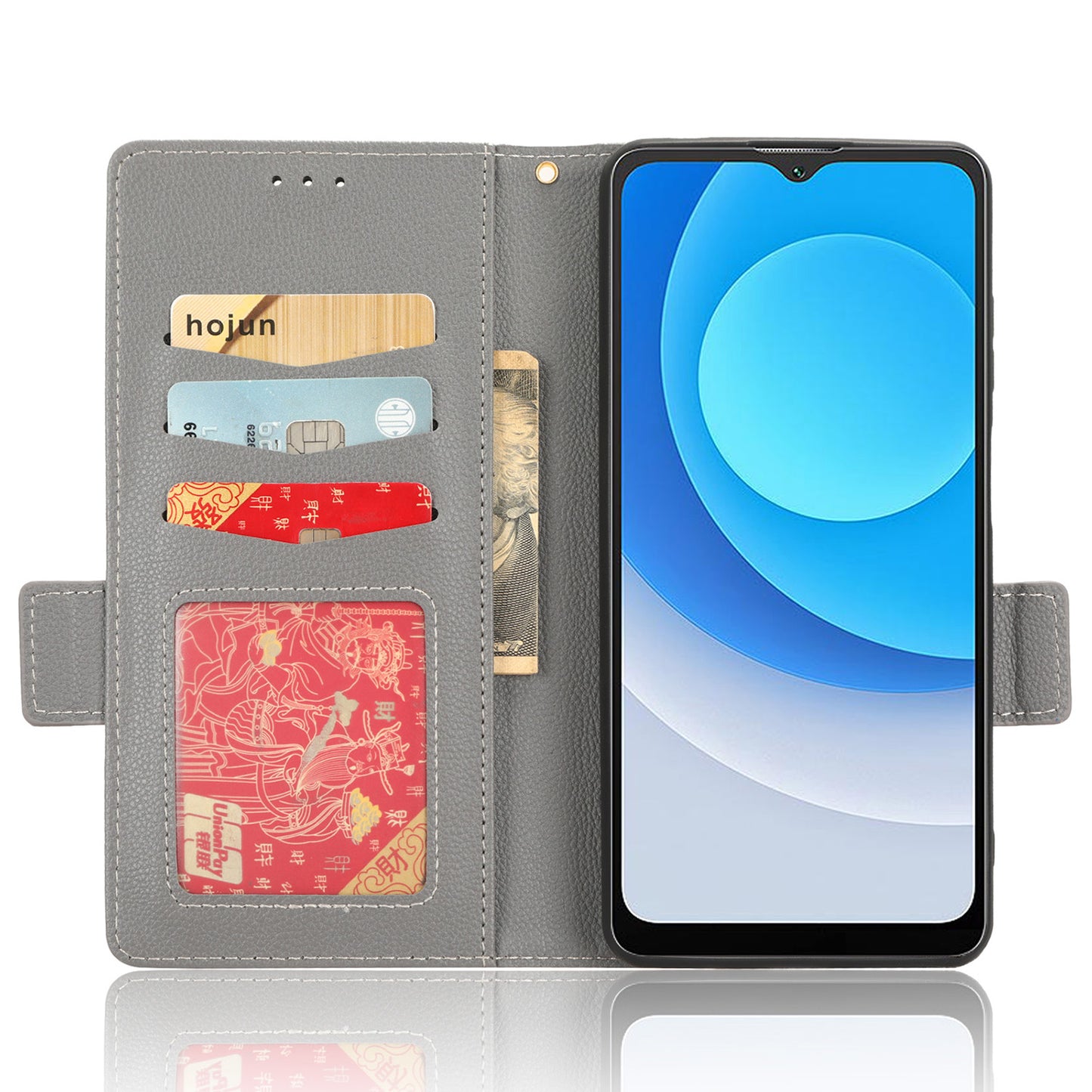Litchi Texture Leather Case for Blackview A53 / A53 Pro Viewing Stand Phone Wallet Cover