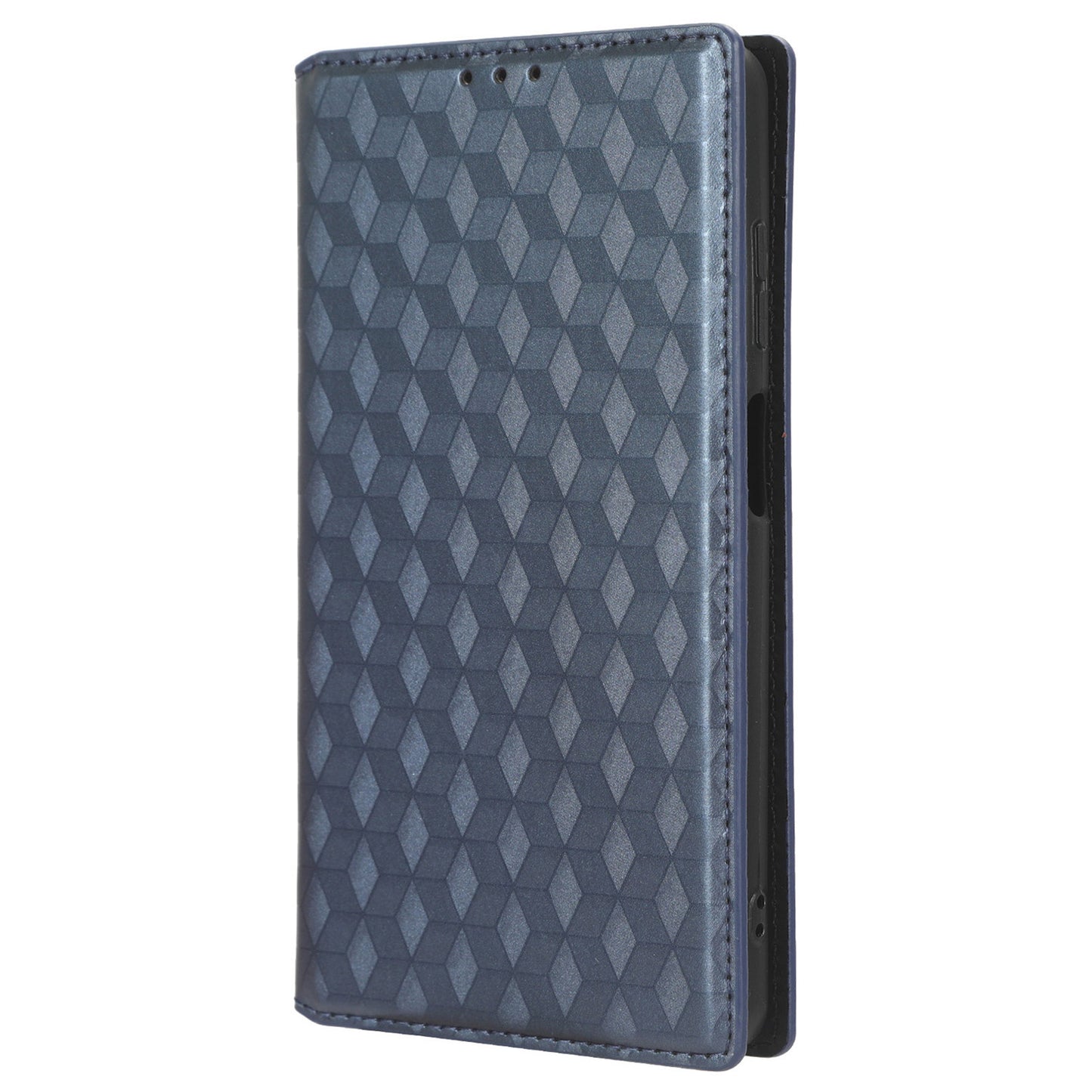 Phone Case for Blackview A53 / A53 Pro Stand Wallet PU Leather Rhombus Imprinted Anti-drop Cover