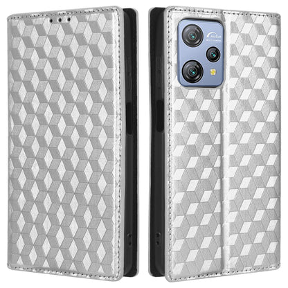 Phone Case for Blackview A53 / A53 Pro Stand Wallet PU Leather Rhombus Imprinted Anti-drop Cover