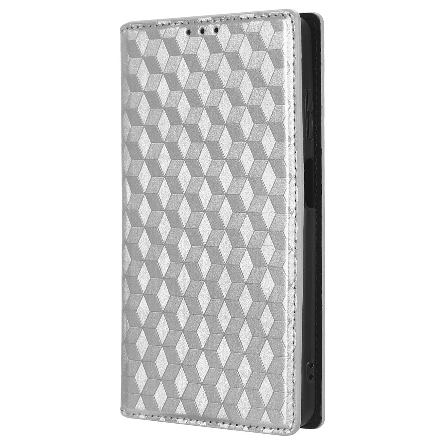 Phone Case for Blackview A53 / A53 Pro Stand Wallet PU Leather Rhombus Imprinted Anti-drop Cover