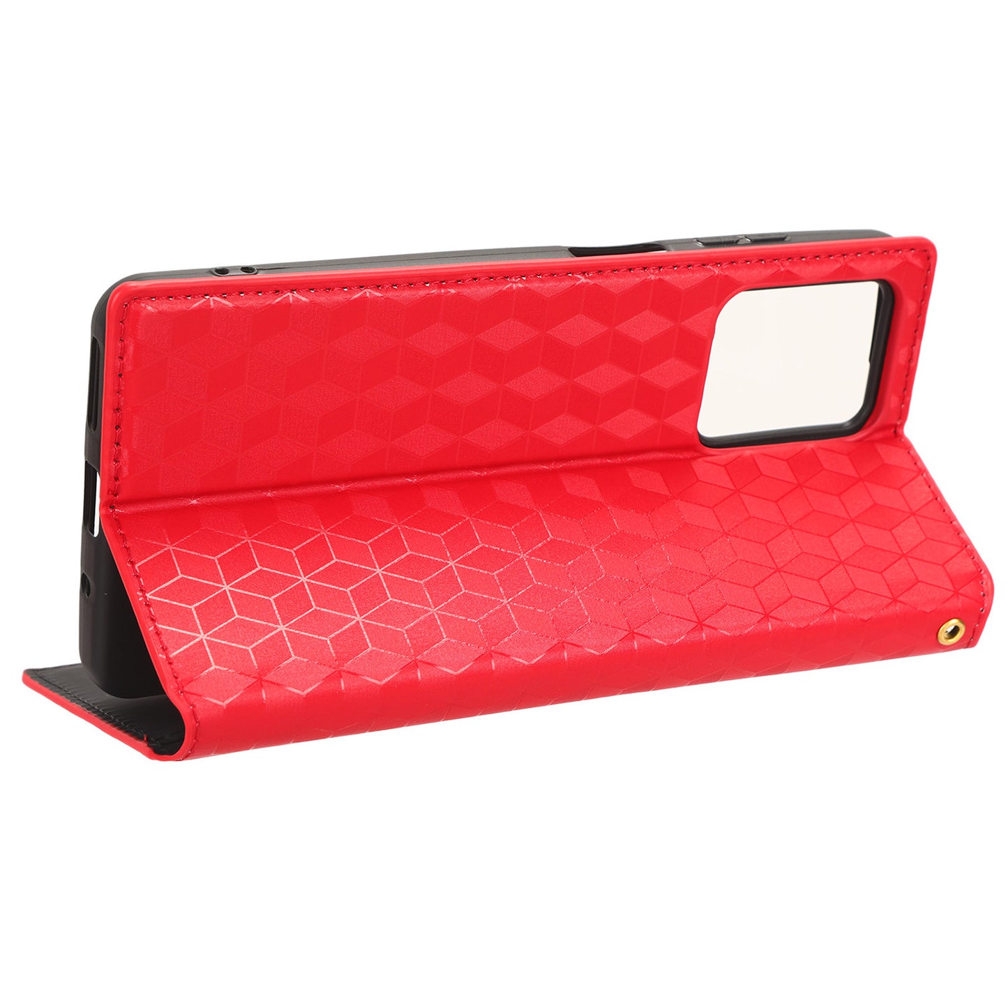 Phone Case for Blackview A53 / A53 Pro Stand Wallet PU Leather Rhombus Imprinted Anti-drop Cover