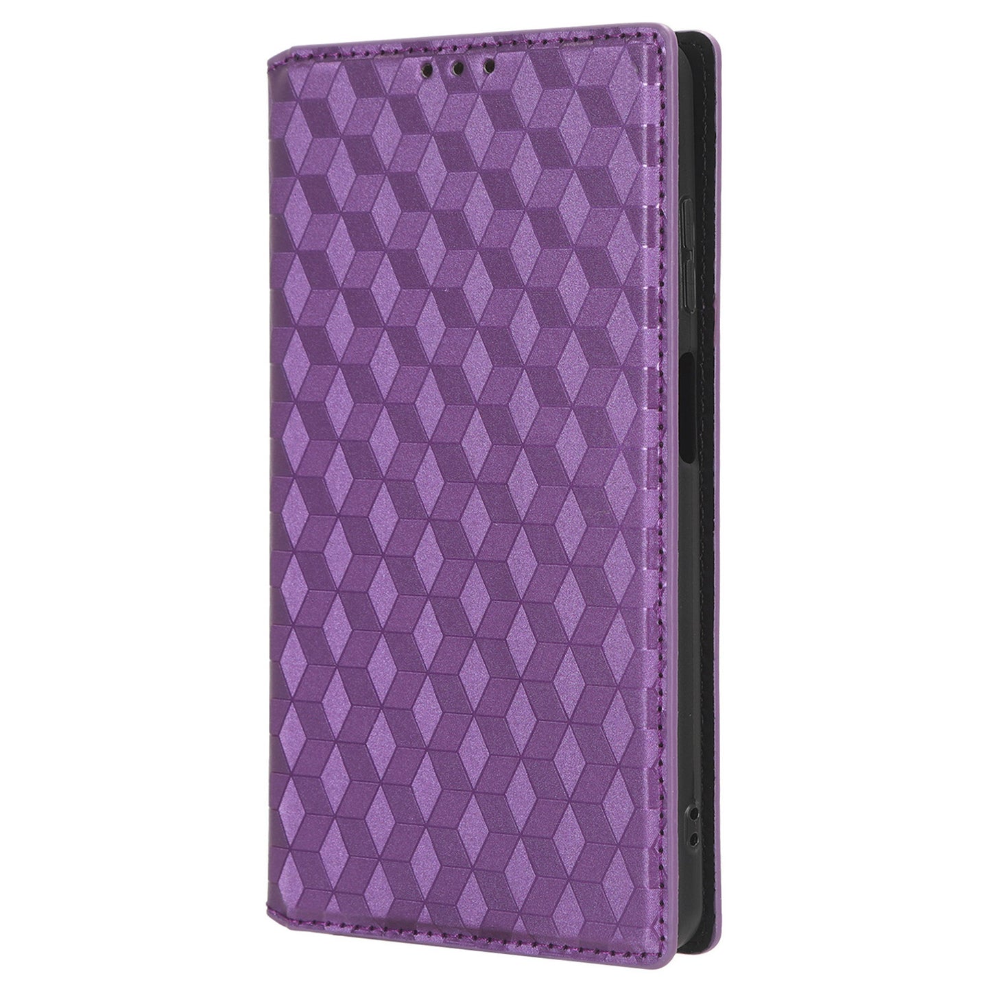 Phone Case for Blackview A53 / A53 Pro Stand Wallet PU Leather Rhombus Imprinted Anti-drop Cover