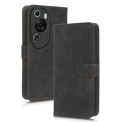 PU Leather Wallet Cover for Huawei P60 Art , RFID Blocking Phone Stand Case with Strap