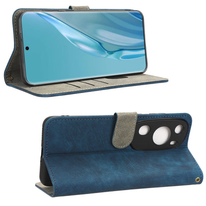 PU Leather Wallet Cover for Huawei P60 Art , RFID Blocking Phone Stand Case with Strap