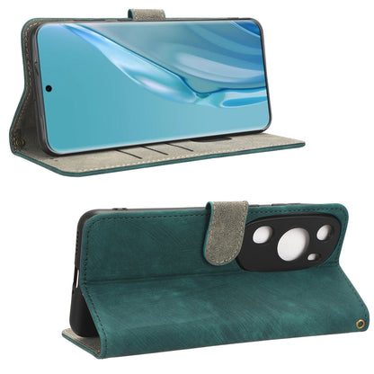 PU Leather Wallet Cover for Huawei P60 Art , RFID Blocking Phone Stand Case with Strap