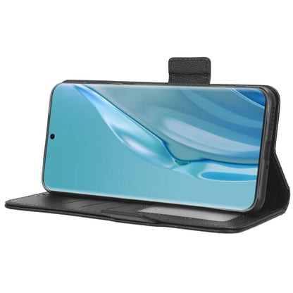 Litchi Texture Leather Case for Huawei P60 Art Scratch Proof Stand Phone Wallet Cover