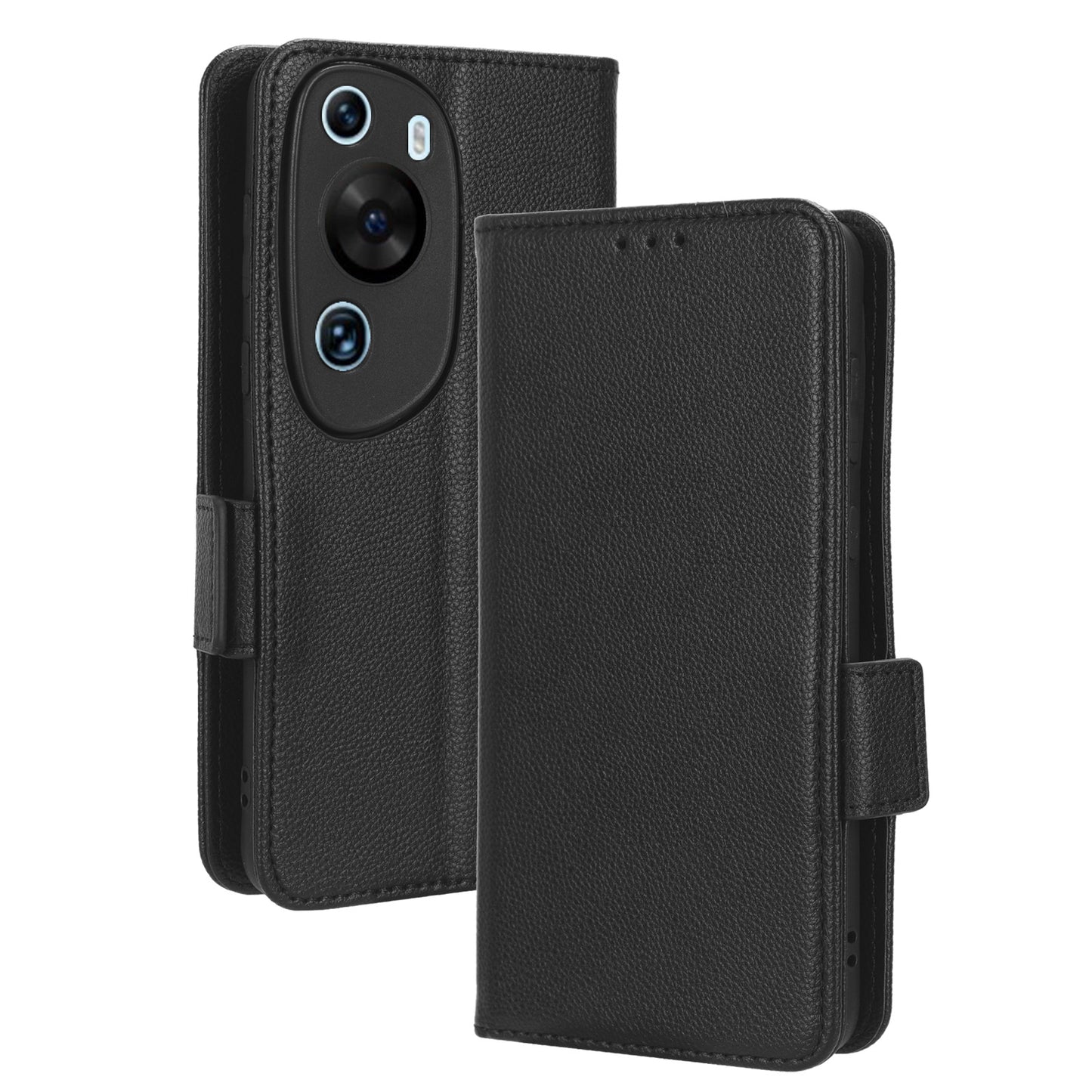 Litchi Texture Leather Case for Huawei P60 Art Scratch Proof Stand Phone Wallet Cover