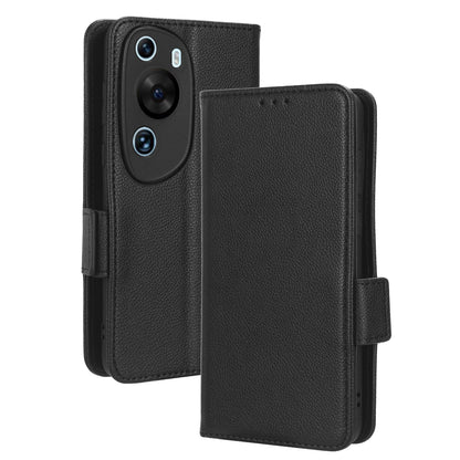 Litchi Texture Leather Case for Huawei P60 Art Scratch Proof Stand Phone Wallet Cover