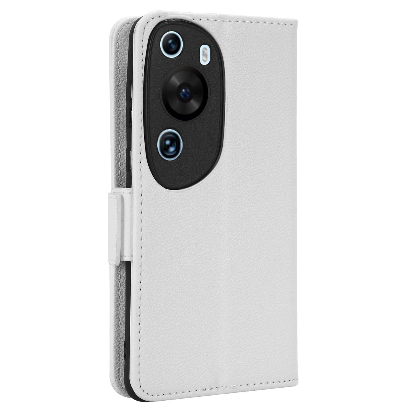 Litchi Texture Leather Case for Huawei P60 Art Scratch Proof Stand Phone Wallet Cover