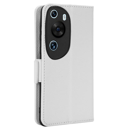 Litchi Texture Leather Case for Huawei P60 Art Scratch Proof Stand Phone Wallet Cover