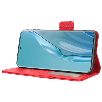 Litchi Texture Leather Case for Huawei P60 Art Scratch Proof Stand Phone Wallet Cover