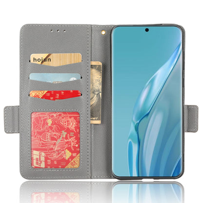 Litchi Texture Leather Case for Huawei P60 Art Scratch Proof Stand Phone Wallet Cover