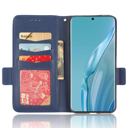 Litchi Texture Leather Case for Huawei P60 Art Scratch Proof Stand Phone Wallet Cover