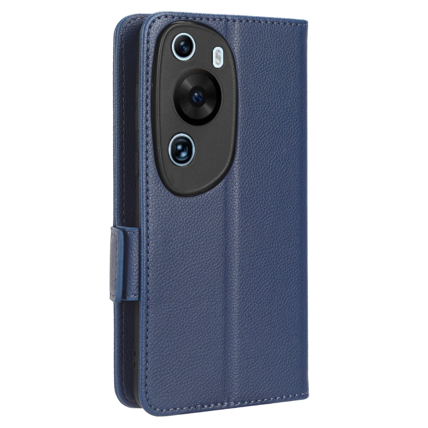 Litchi Texture Leather Case for Huawei P60 Art Scratch Proof Stand Phone Wallet Cover