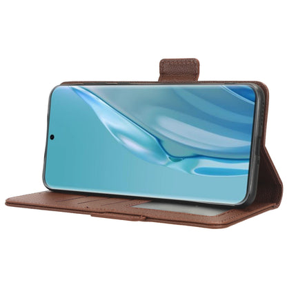 Litchi Texture Leather Case for Huawei P60 Art Scratch Proof Stand Phone Wallet Cover