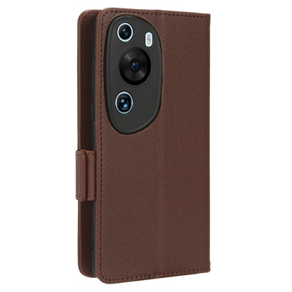 Litchi Texture Leather Case for Huawei P60 Art Scratch Proof Stand Phone Wallet Cover