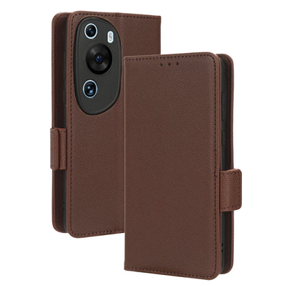 Litchi Texture Leather Case for Huawei P60 Art Scratch Proof Stand Phone Wallet Cover