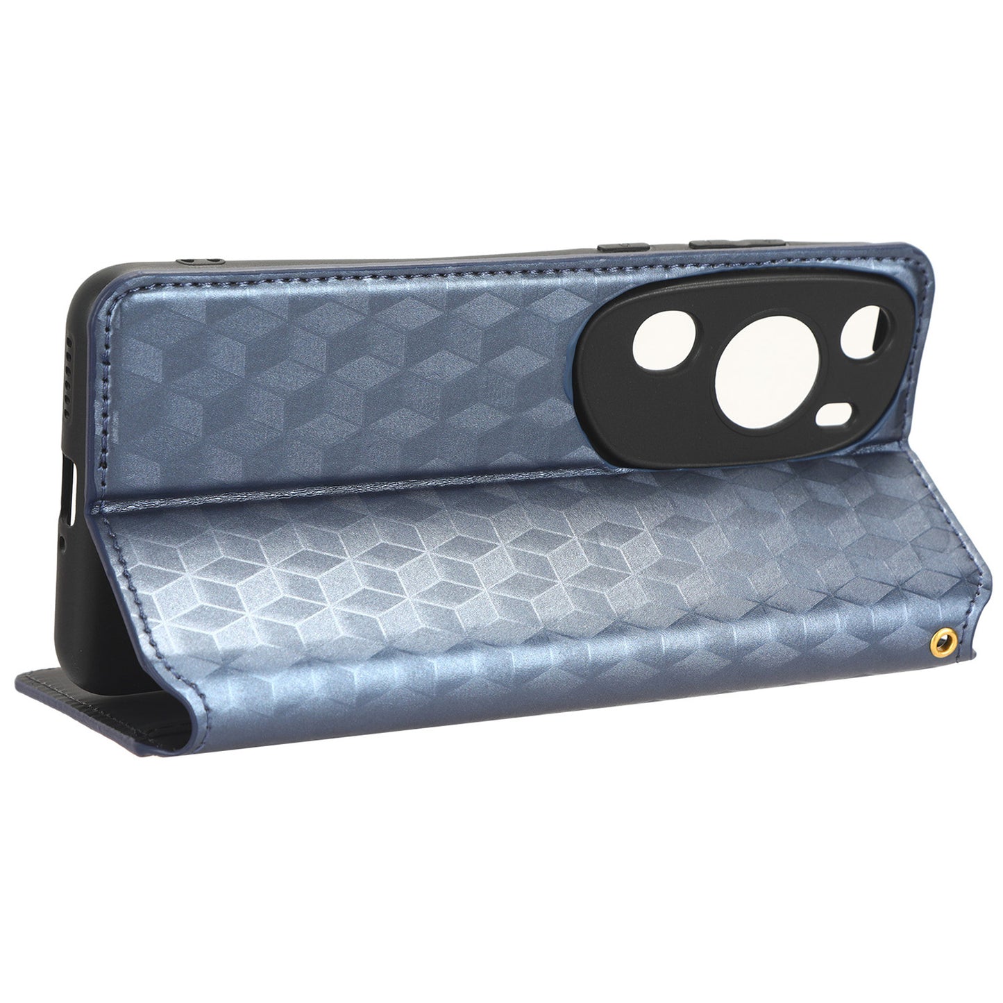Phone Case for Huawei P60 Art Foldable Stand Wallet PU Leather Rhombus Imprinted Cover