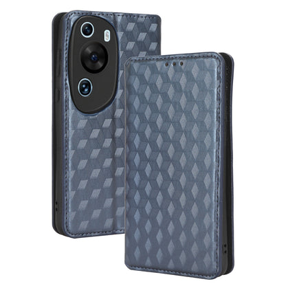 Phone Case for Huawei P60 Art Foldable Stand Wallet PU Leather Rhombus Imprinted Cover