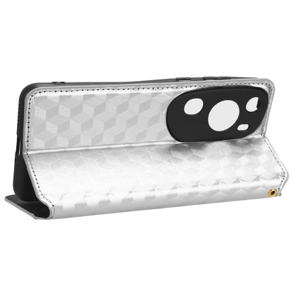 Phone Case for Huawei P60 Art Foldable Stand Wallet PU Leather Rhombus Imprinted Cover