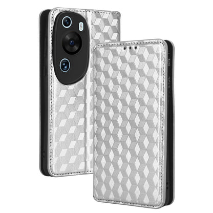 Phone Case for Huawei P60 Art Foldable Stand Wallet PU Leather Rhombus Imprinted Cover