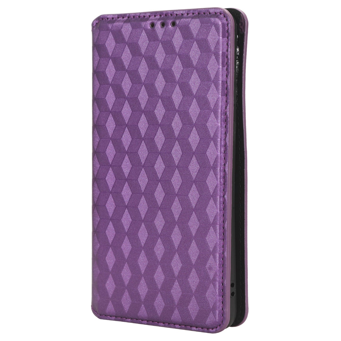 Phone Case for Huawei P60 Art Foldable Stand Wallet PU Leather Rhombus Imprinted Cover