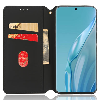 Phone Case for Huawei P60 Art Foldable Stand Wallet PU Leather Rhombus Imprinted Cover