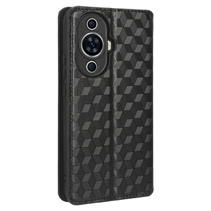 Phone Case for Huawei nova 11 Stand Wallet Shockproof PU Leather Rhombus Imprinted Cover