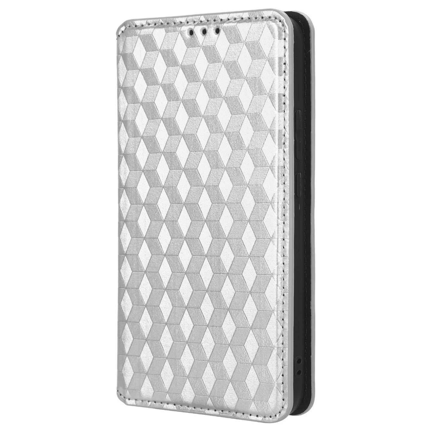 Phone Case for Huawei nova 11 Stand Wallet Shockproof PU Leather Rhombus Imprinted Cover