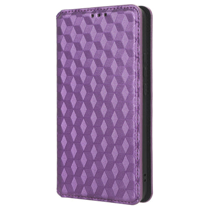 Phone Case for Huawei nova 11 Stand Wallet Shockproof PU Leather Rhombus Imprinted Cover