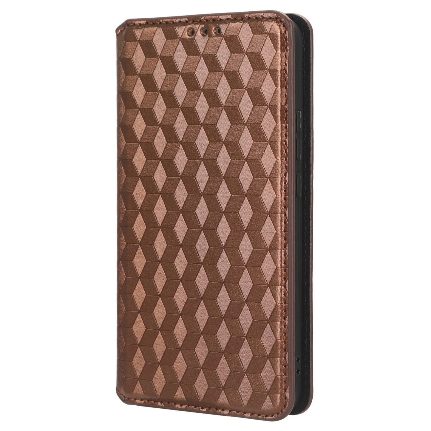 Phone Case for Huawei nova 11 Stand Wallet Shockproof PU Leather Rhombus Imprinted Cover
