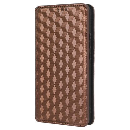 Phone Case for Huawei nova 11 Stand Wallet Shockproof PU Leather Rhombus Imprinted Cover