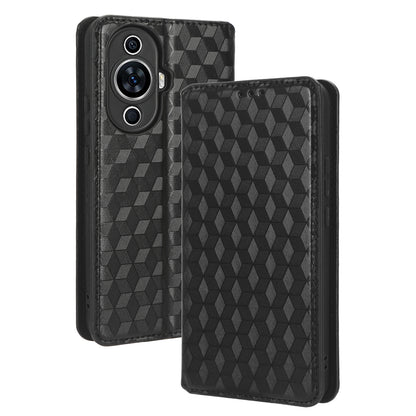 For Huawei nova 11 Pro / nova 11 Ultra Wallet Phone Case PU Leather Rhombus Imprinted Cover with Stand