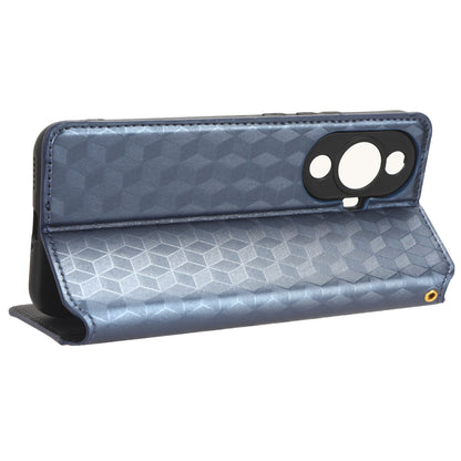 For Huawei nova 11 Pro / nova 11 Ultra Wallet Phone Case PU Leather Rhombus Imprinted Cover with Stand