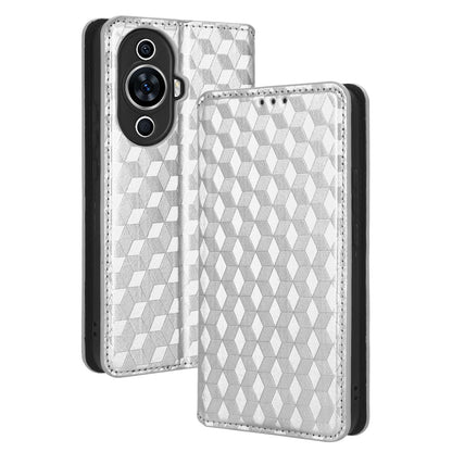For Huawei nova 11 Pro / nova 11 Ultra Wallet Phone Case PU Leather Rhombus Imprinted Cover with Stand