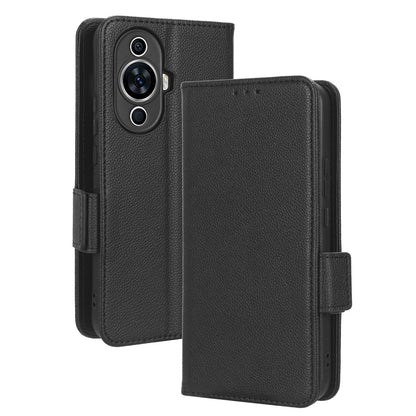 For Huawei nova 11 PU Leather Wallet Case Litchi Texture Stand Phone Cover with Strap