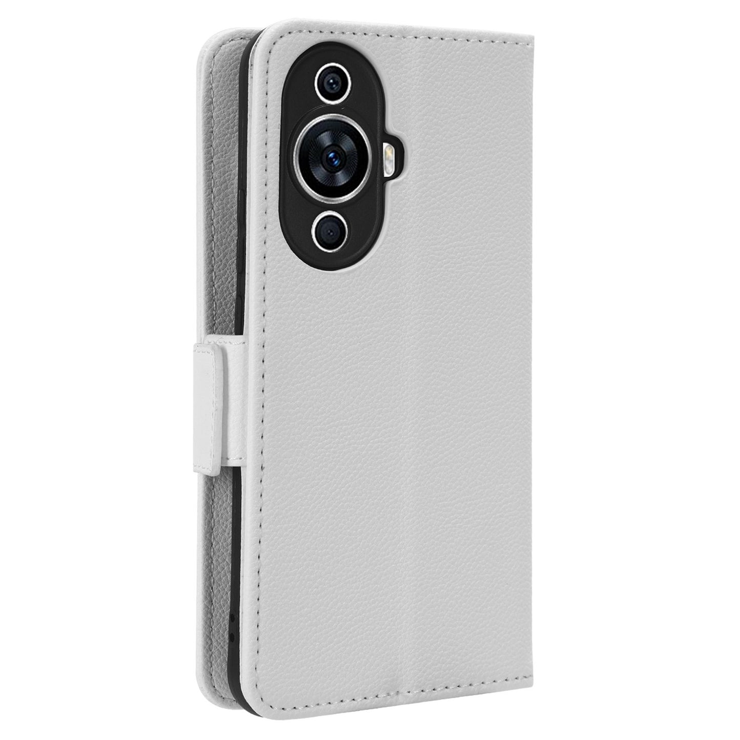 For Huawei nova 11 PU Leather Wallet Case Litchi Texture Stand Phone Cover with Strap