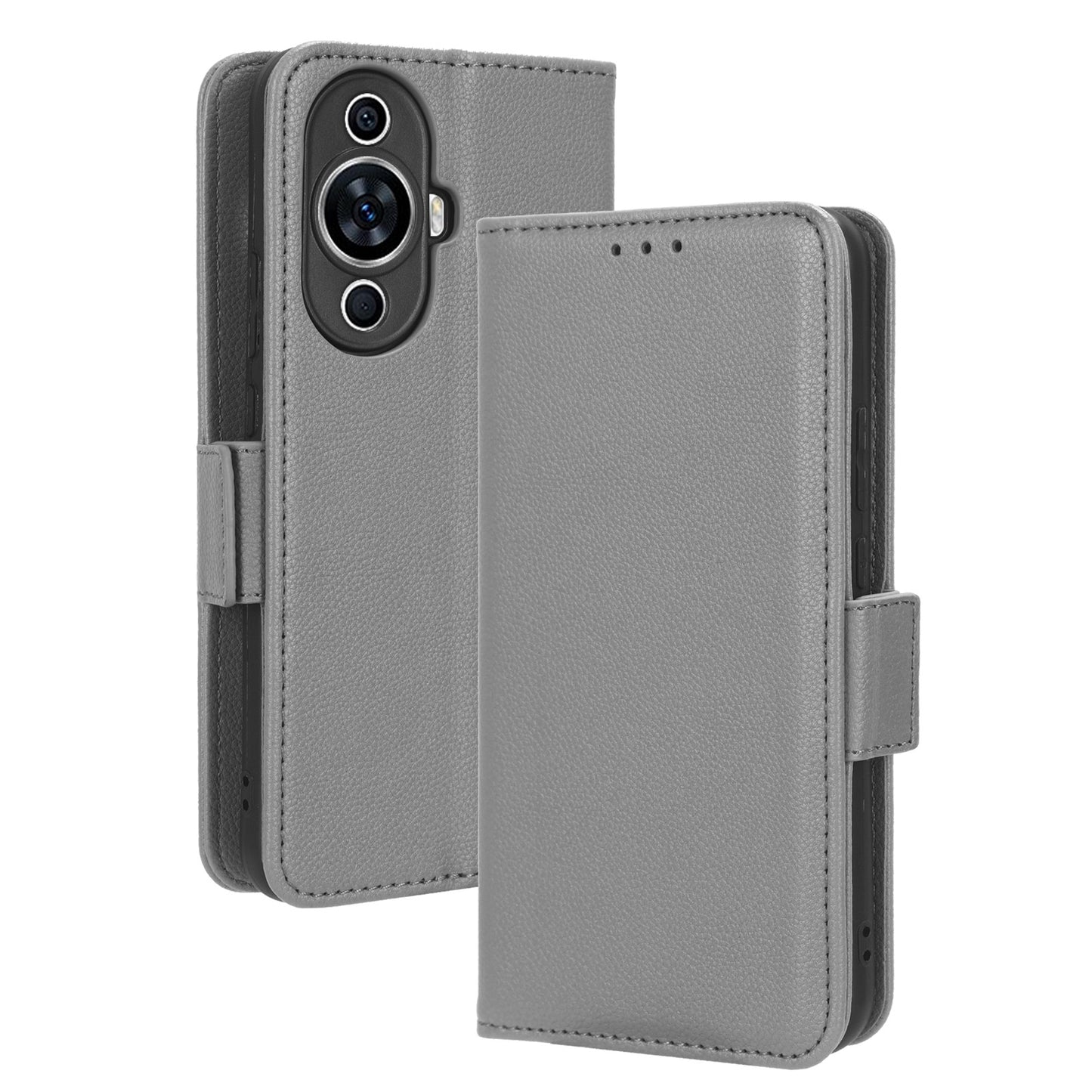 For Huawei nova 11 PU Leather Wallet Case Litchi Texture Stand Phone Cover with Strap