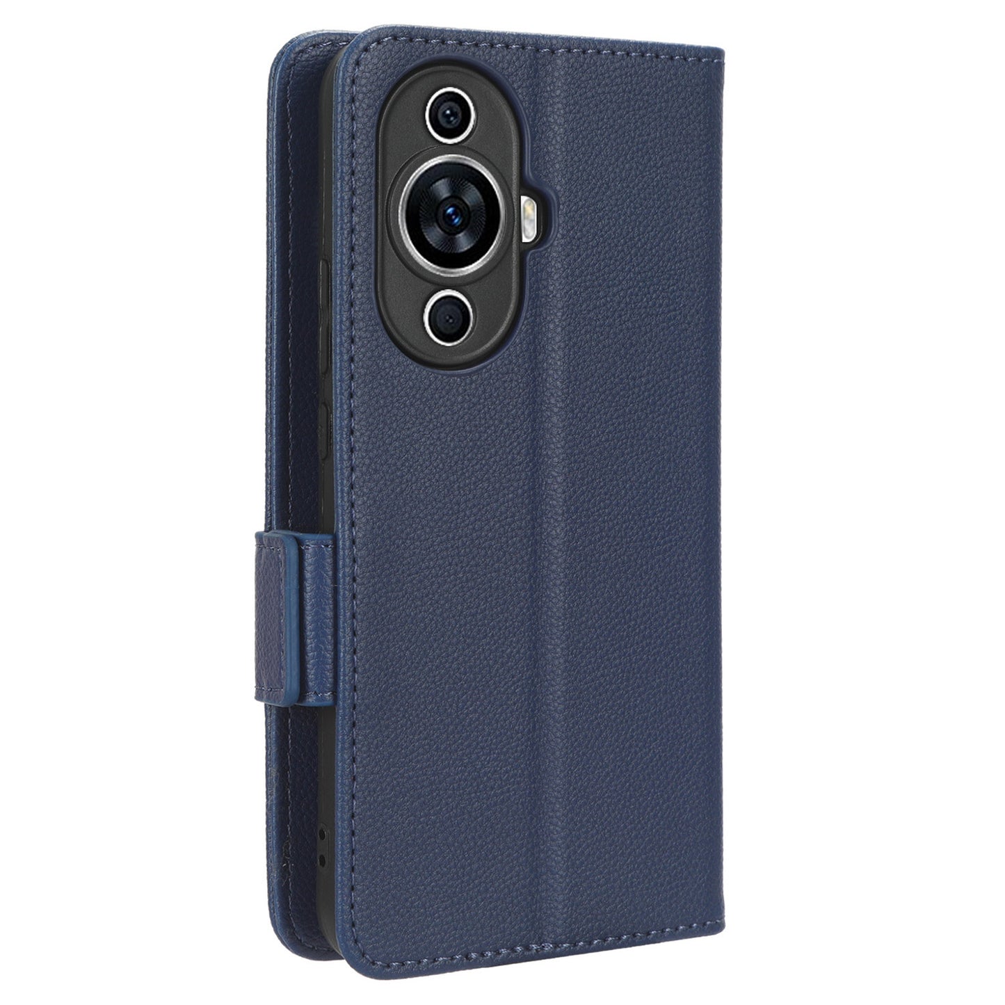 For Huawei nova 11 PU Leather Wallet Case Litchi Texture Stand Phone Cover with Strap