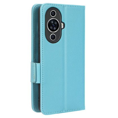 For Huawei nova 11 PU Leather Wallet Case Litchi Texture Stand Phone Cover with Strap