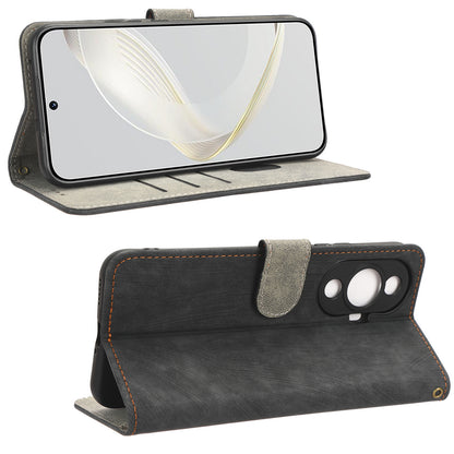 RFID Blocking Phone Leather Case for Huawei nova 11 , Cell Phone Wallet Stand Cover with Strap