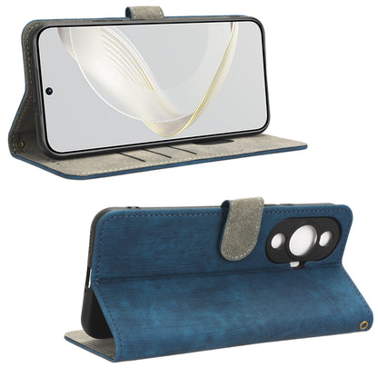 RFID Blocking Phone Leather Case for Huawei nova 11 , Cell Phone Wallet Stand Cover with Strap