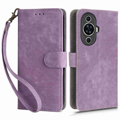 RFID Blocking Phone Leather Case for Huawei nova 11 , Cell Phone Wallet Stand Cover with Strap