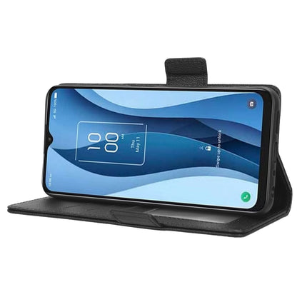 For TCL 40 XE / 40 X / T601D Shockproof Wallet Case Litchi Texture PU Leather Phone Cover with Strap