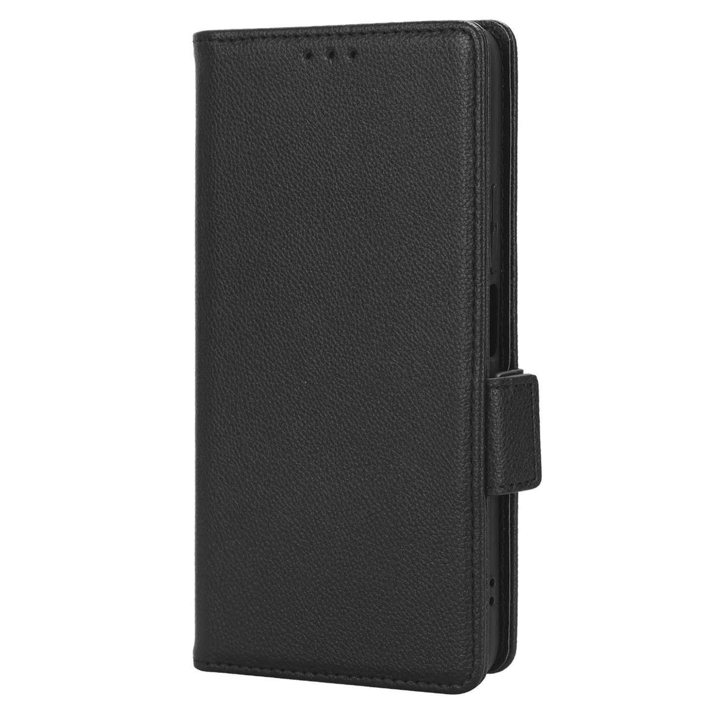 For TCL 40 XE / 40 X / T601D Shockproof Wallet Case Litchi Texture PU Leather Phone Cover with Strap