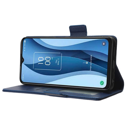 For TCL 40 XE / 40 X / T601D Shockproof Wallet Case Litchi Texture PU Leather Phone Cover with Strap