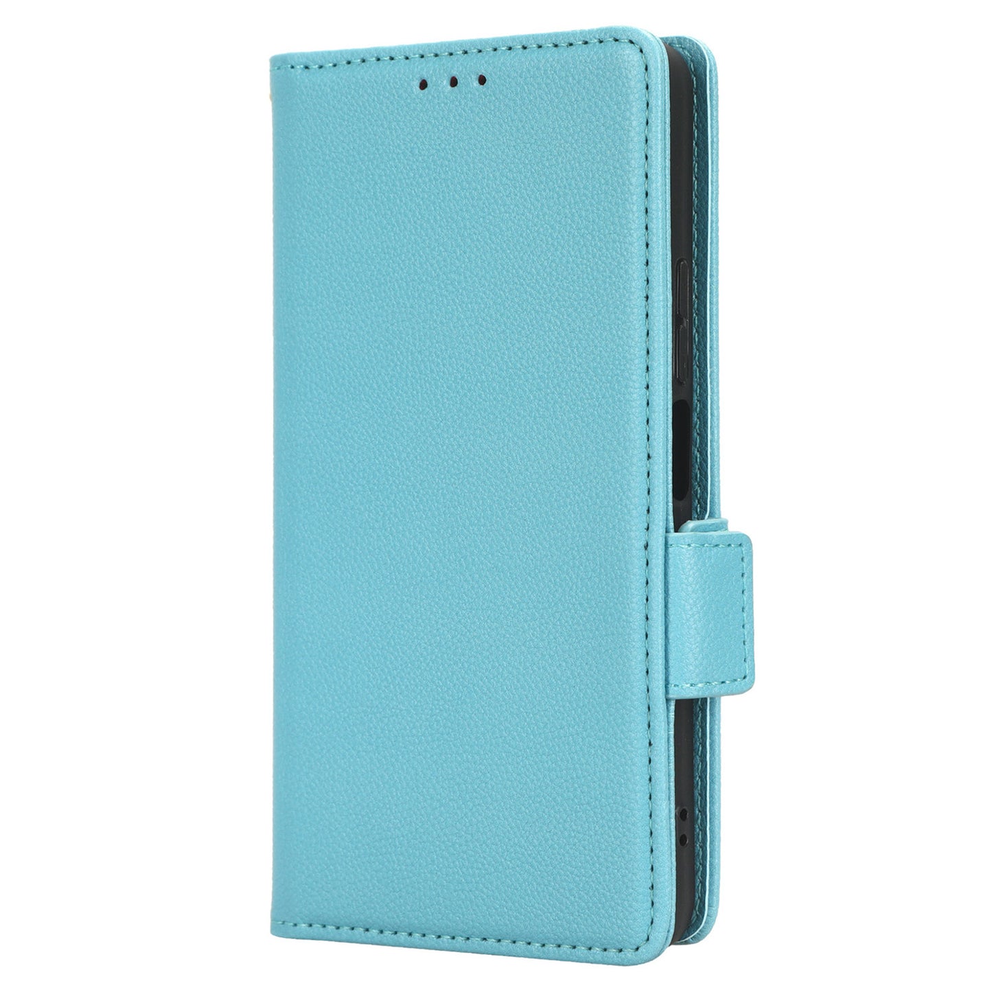 For TCL 40 XE / 40 X / T601D Shockproof Wallet Case Litchi Texture PU Leather Phone Cover with Strap