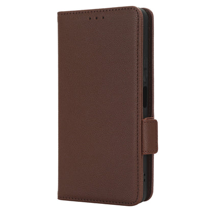 For TCL 40 XE / 40 X / T601D Shockproof Wallet Case Litchi Texture PU Leather Phone Cover with Strap