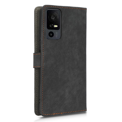 RFID Blocking Wallet Cover for TCL 40 X / 40 XE , PU Leather Stand Phone Case with Strap